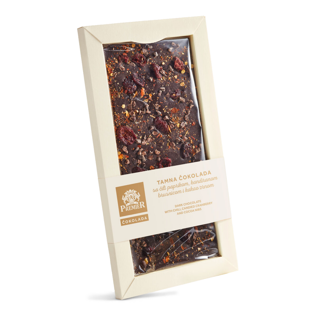 Dark Chocolate with Cranberry, Chilly & Cocoa