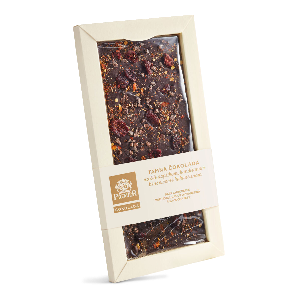 Dark Chocolate with Cranberry, Chilly & Cocoa