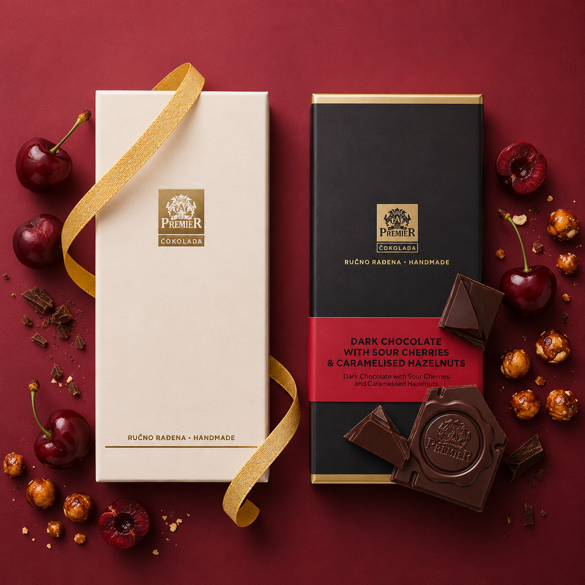 Dark Chocolate with Cherry & Hazelnut