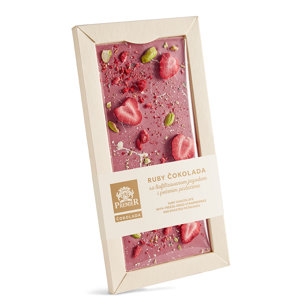 Ruby Chocolate with Strawberry & Pistachio